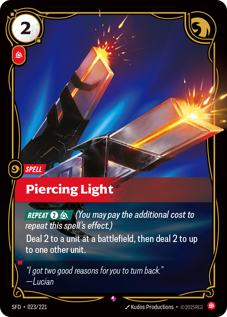 Piercing Light SFD-023 Riftbound card