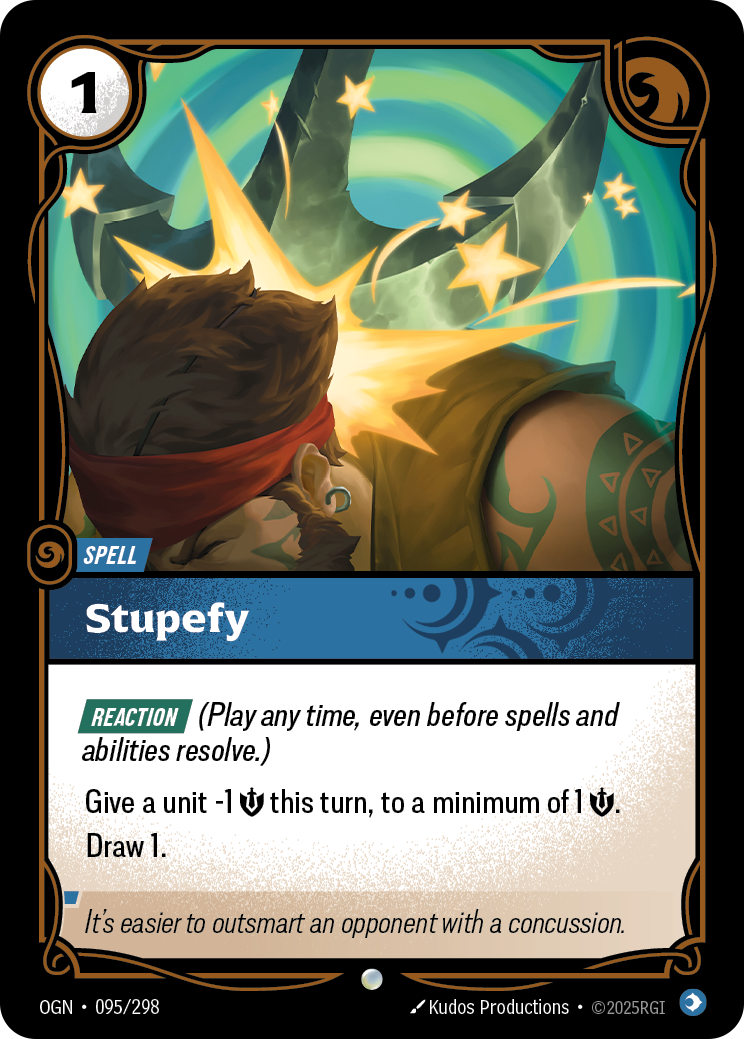 Stupefy OGN-095 Riftbound card