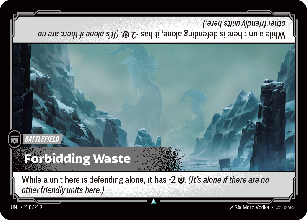 Forbidding Waste UNL-210 Riftbound card