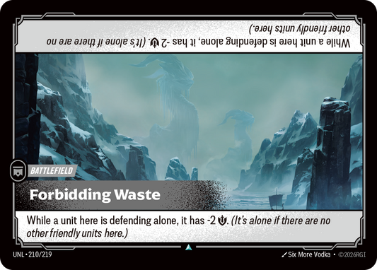 Forbidding Waste UNL-210 Riftbound card