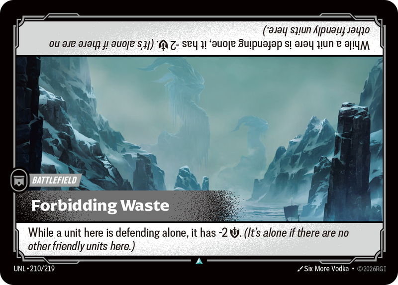 Forbidding Waste UNL-210 Riftbound card