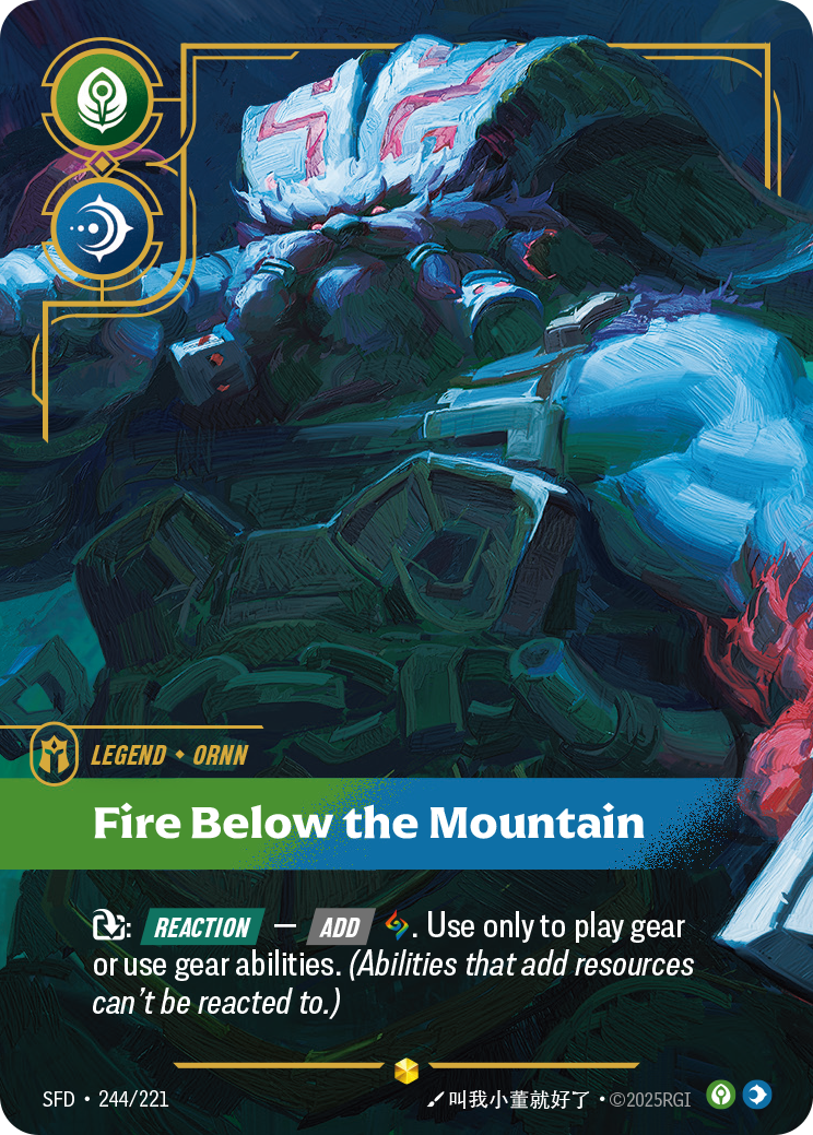 Fire Below the Mountain SFD-244 Riftbound card