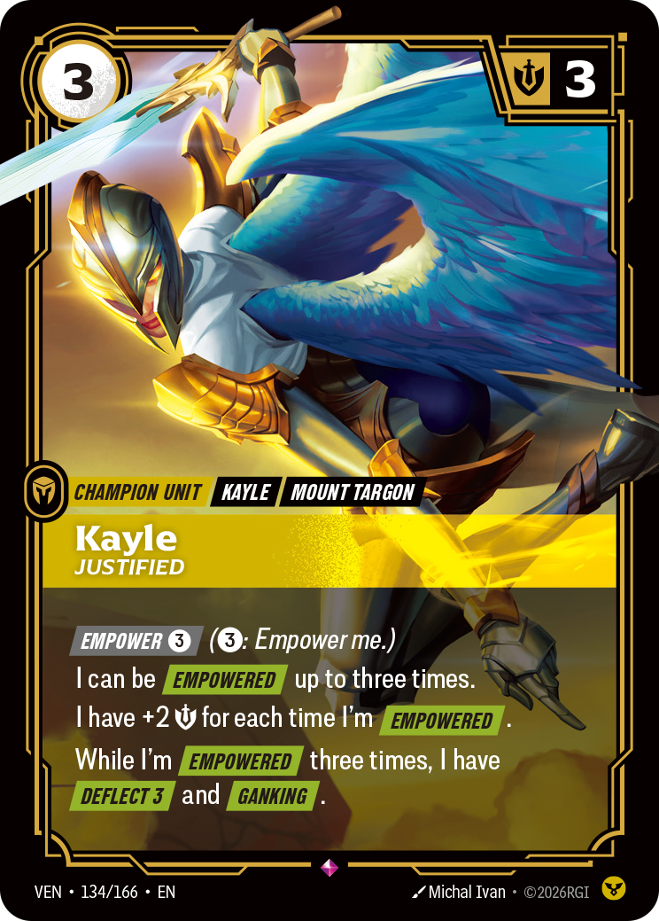 Kayle, Justified VEN-134 Riftbound card