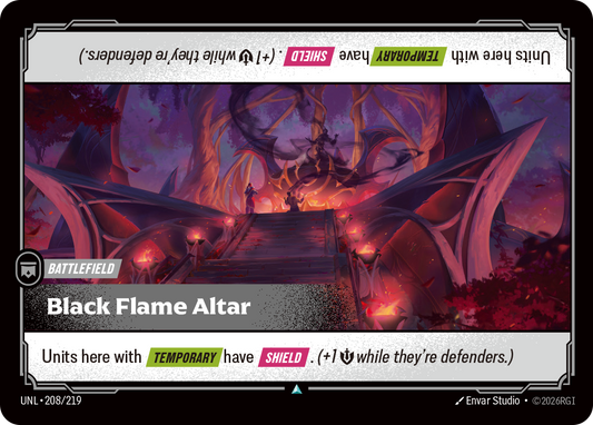 Black Flame Altar UNL-208 Riftbound card