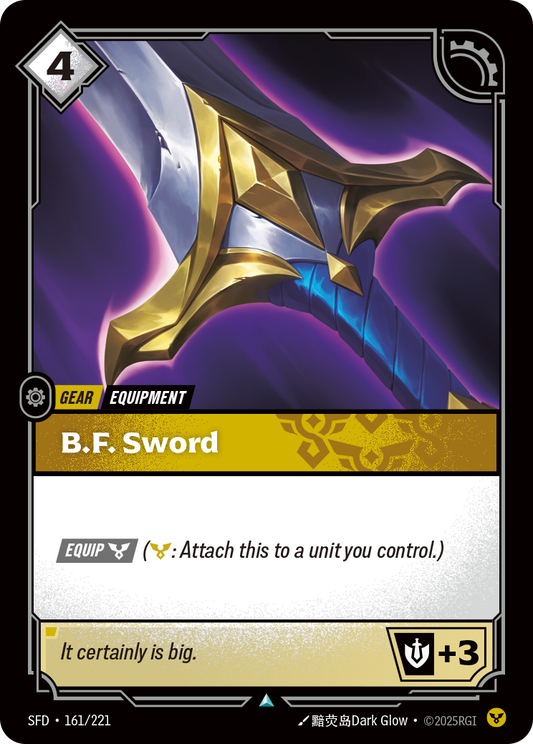 B.F. Sword SFD-161 Riftbound card