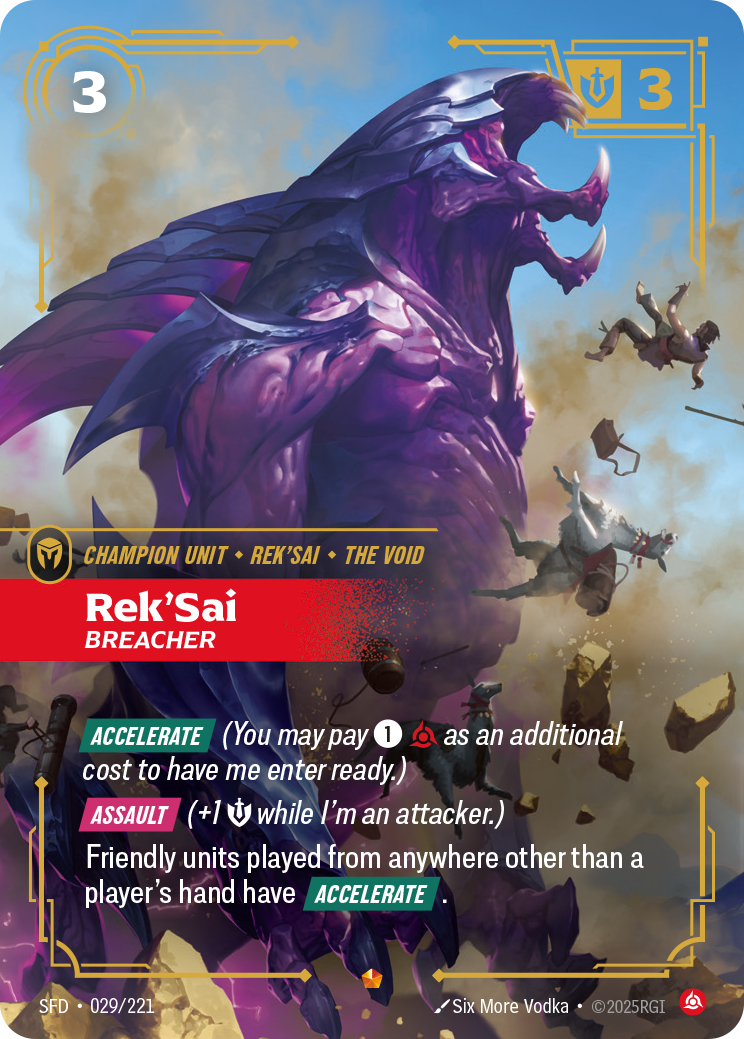Rek'Sai, Breacher SFD-029 Riftbound card
