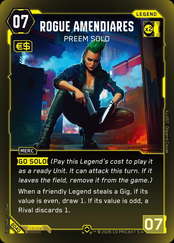 Rogue Amendiares: Preem Solo — Welcome to Night City Beta β040