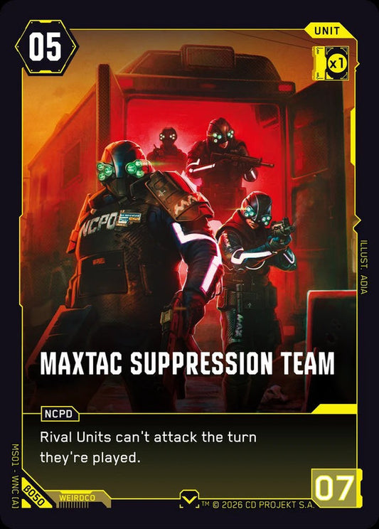 MaxTac Suppression Team — Welcome to Night City Beta β050