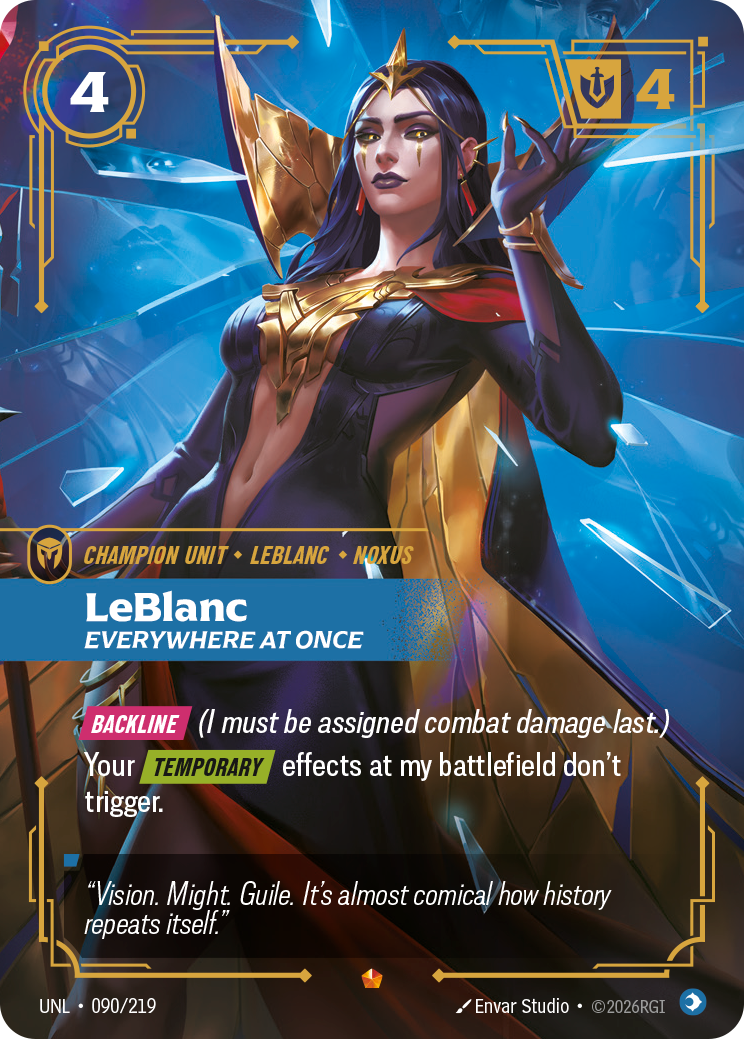 LeBlanc, Everywhere at Once UNL-090 Riftbound card
