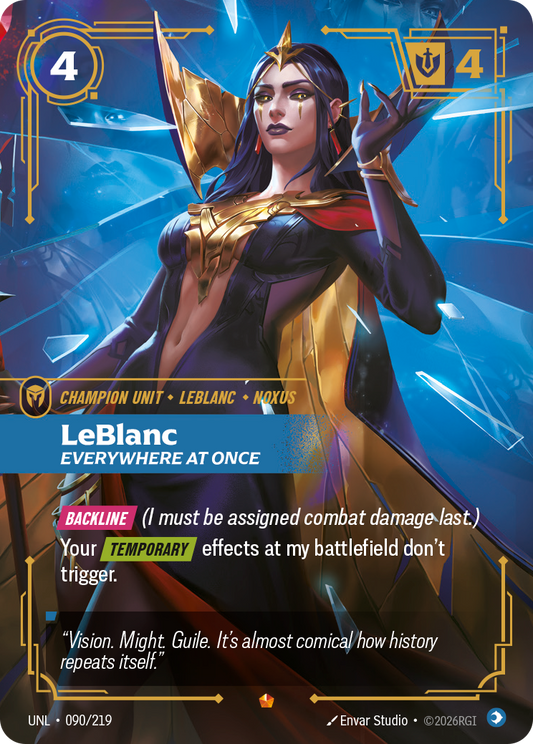LeBlanc, Everywhere at Once UNL-090 Riftbound card
