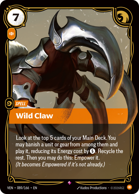 Wild Claw VEN-089 Riftbound card