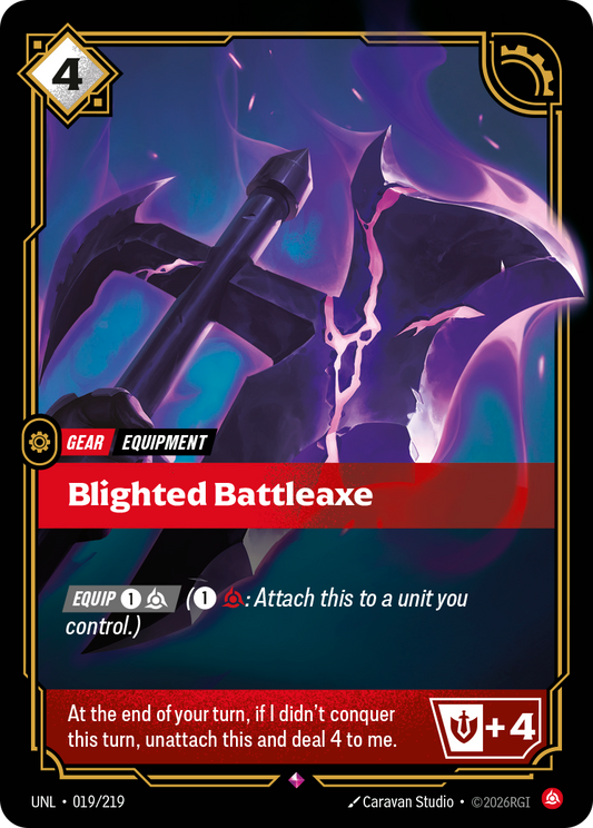 Blighted Battleaxe UNL-019 Riftbound card