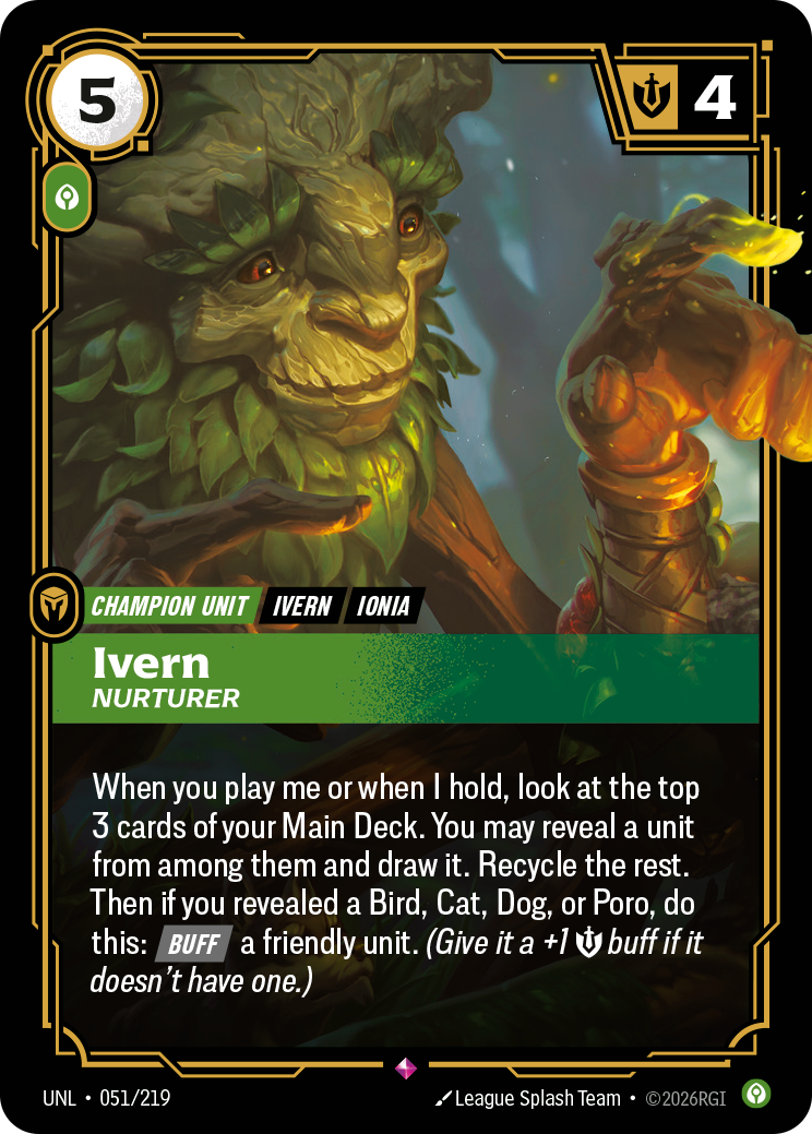Ivern, Nurturer UNL-051 Riftbound card