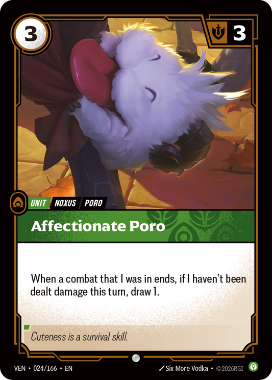 Affectionate Poro VEN-024 Riftbound card