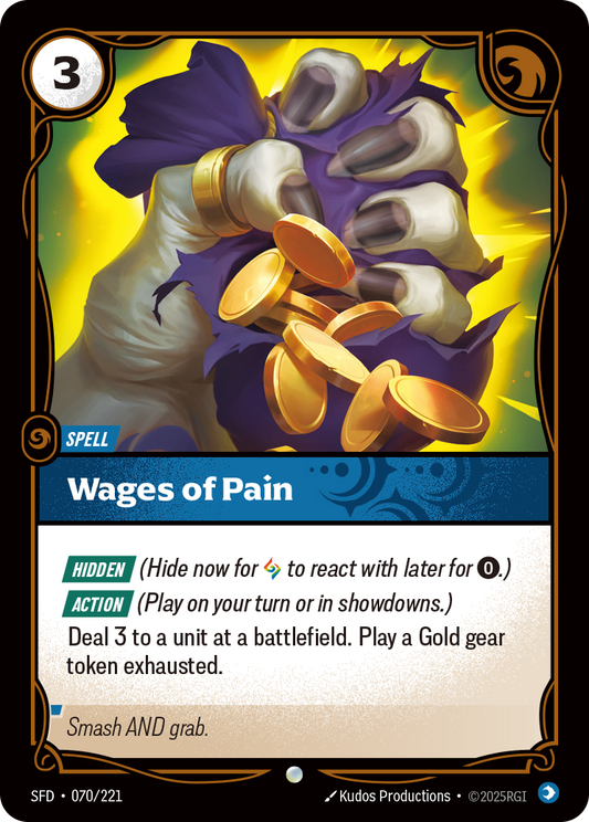 Wages of Pain SFD-070 Riftbound card