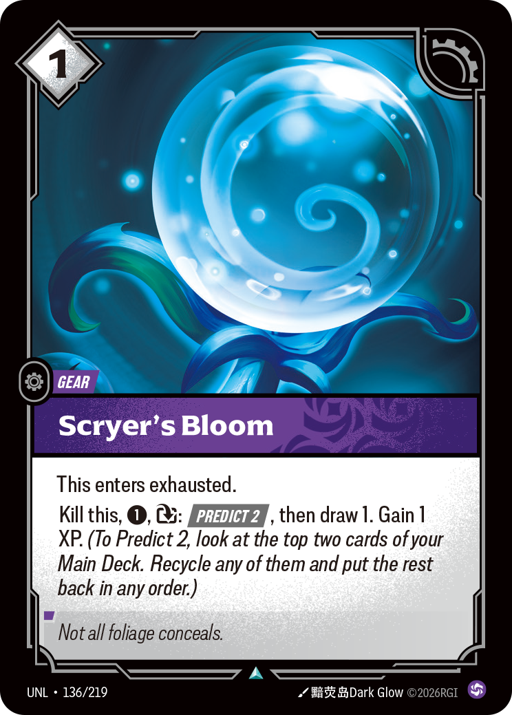 Scryer's Bloom UNL-136 Riftbound card