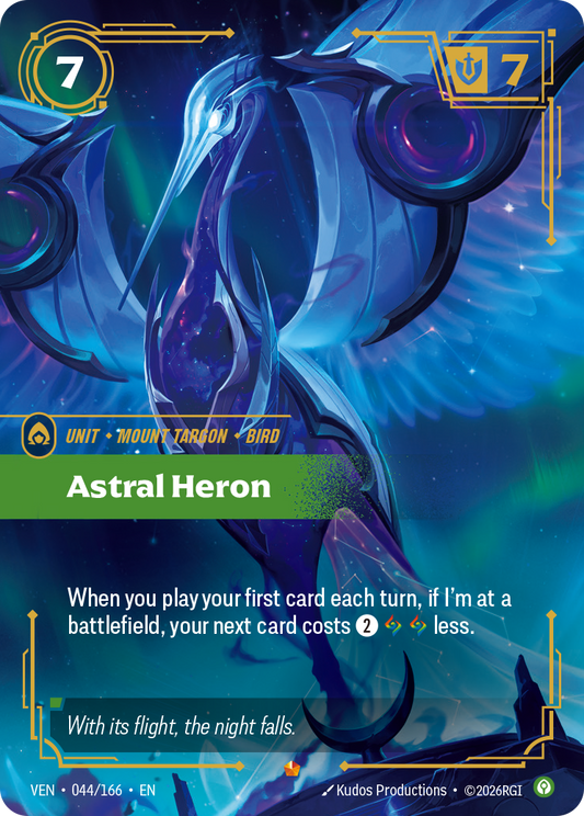 Astral Heron VEN-044 Riftbound card