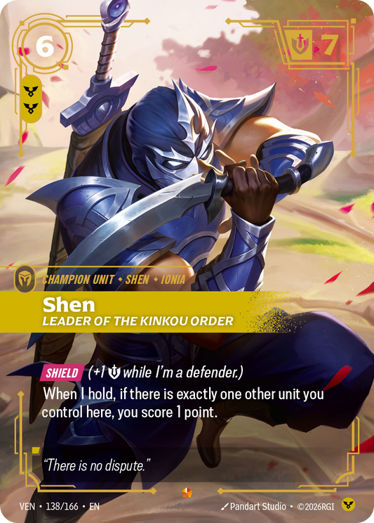 Shen, Leader of the Kinkou Order VEN-138 Riftbound card