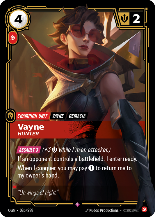 Vayne, Hunter OGN-035 Riftbound card