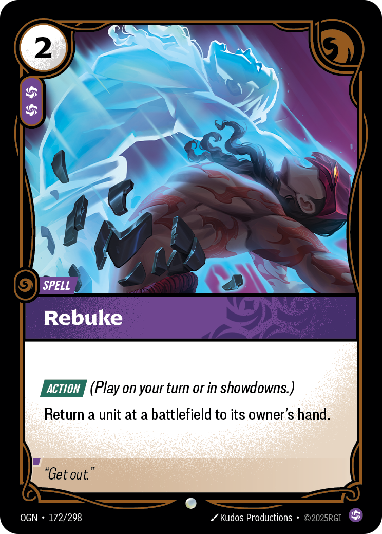 Rebuke OGN-172 Riftbound card