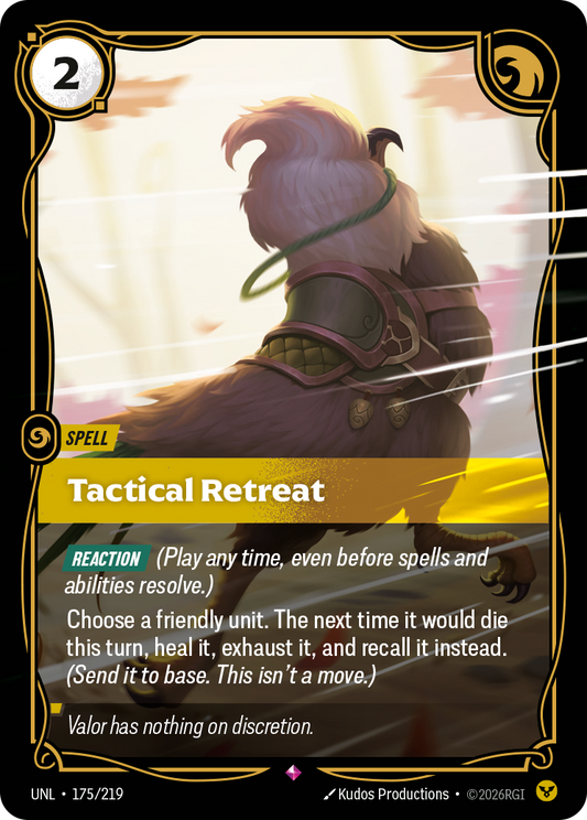 Tactical Retreat UNL-175 Riftbound card