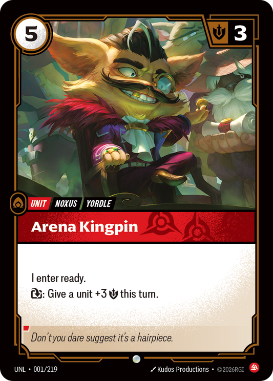 Arena Kingpin UNL-001 Riftbound card