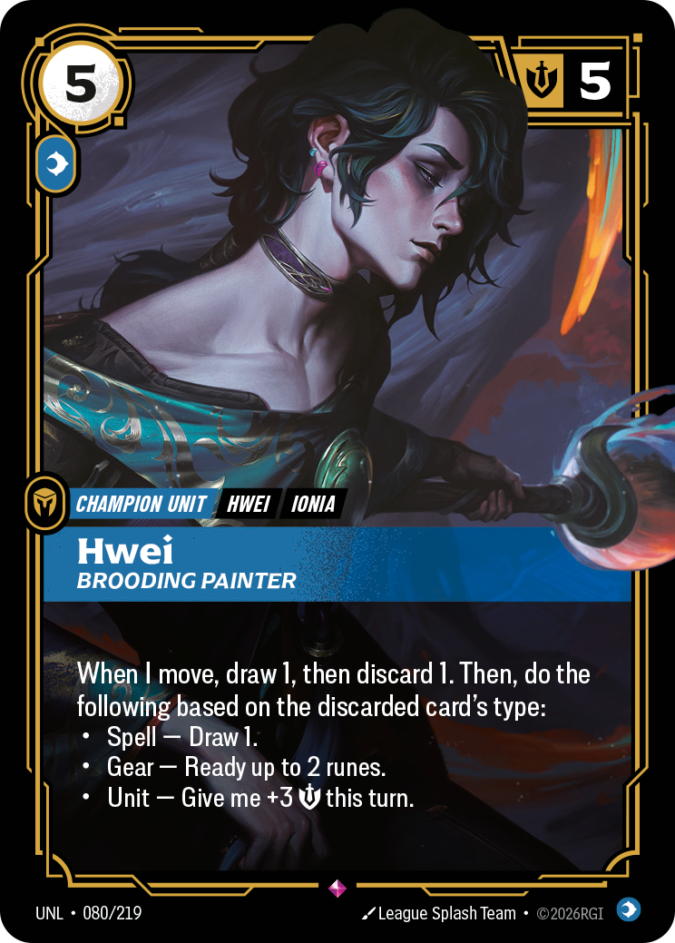 Hwei, Brooding Painter UNL-080 Riftbound card