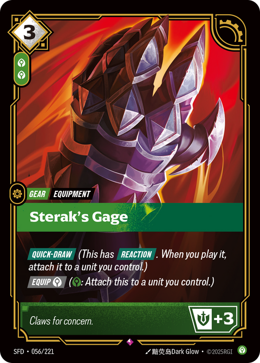 Sterak's Gage SFD-056 Riftbound card