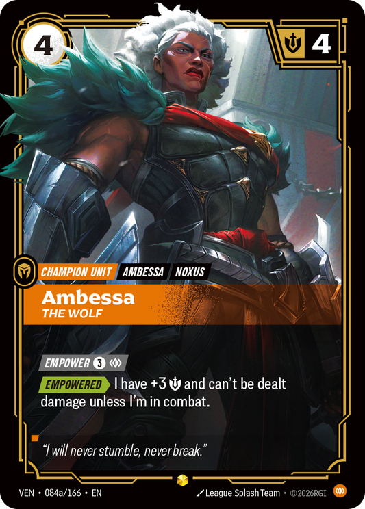 Ambessa, The Wolf VEN-084a Riftbound card
