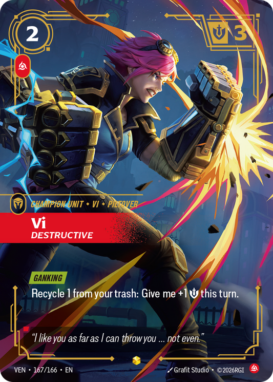 Vi, Destructive VEN-167 Riftbound card