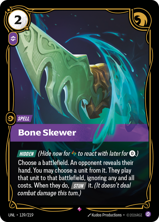 Bone Skewer UNL-139 Riftbound card