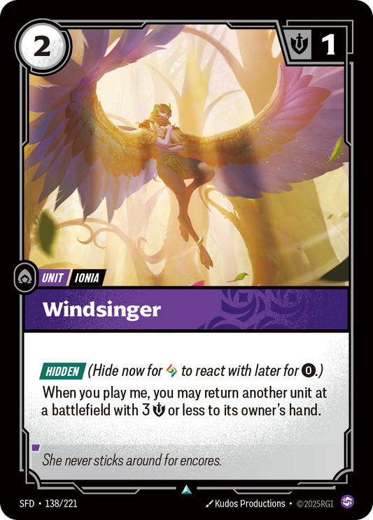 Windsinger SFD-138 Riftbound card