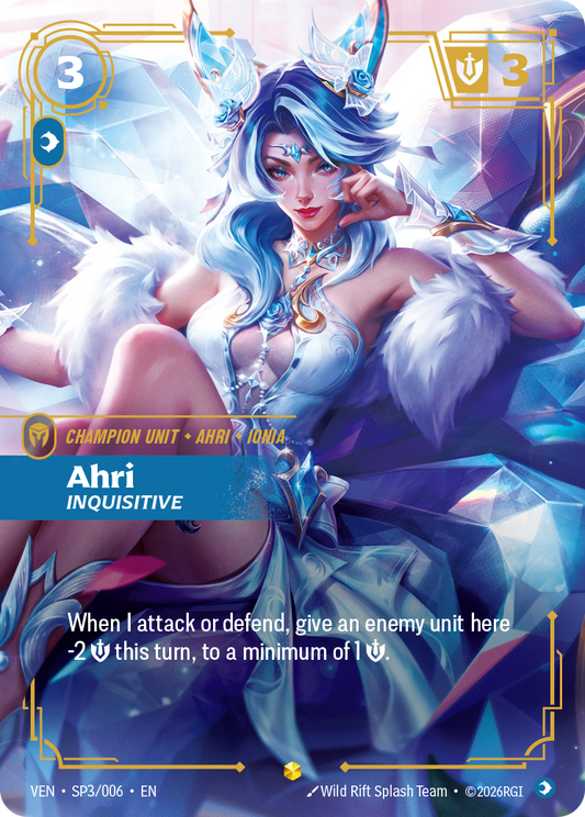 Ahri, Inquisitive VEN-sp3 Riftbound card