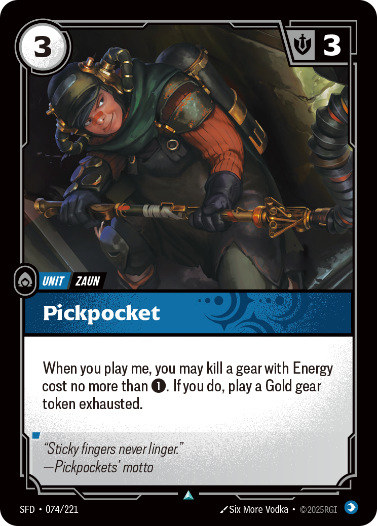 Pickpocket SFD-074 Riftbound card