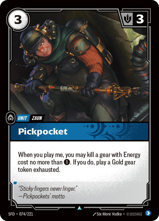Pickpocket SFD-074 Riftbound card
