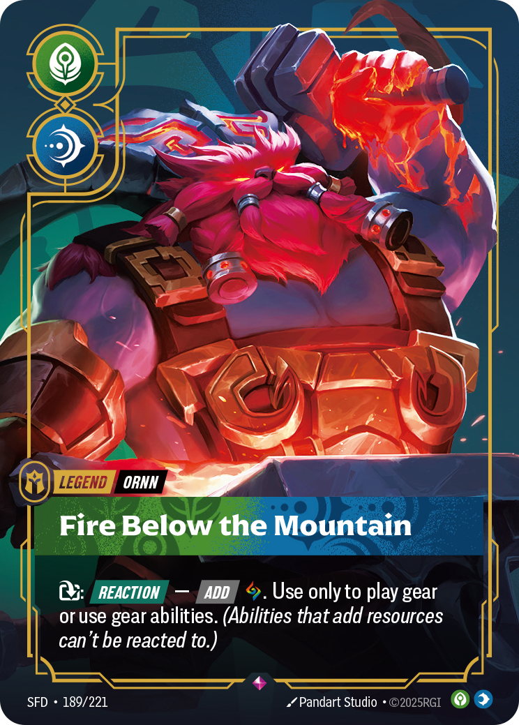 Fire Below the Mountain SFD-189 Riftbound card