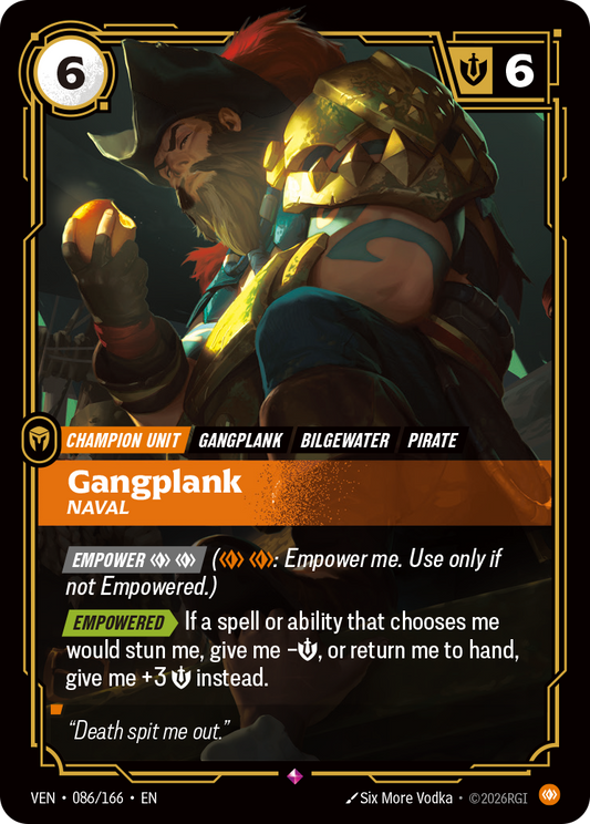 Gangplank, Naval VEN-086 Riftbound card