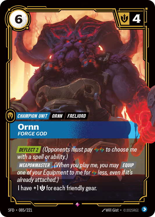 Ornn, Forge God SFD-085 Riftbound card