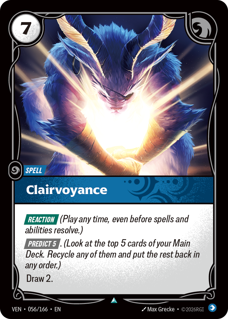 Clairvoyance VEN-056 Riftbound card