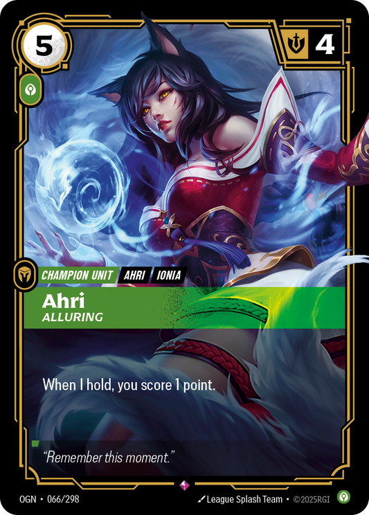 Ahri, Alluring OGN-066 Riftbound card