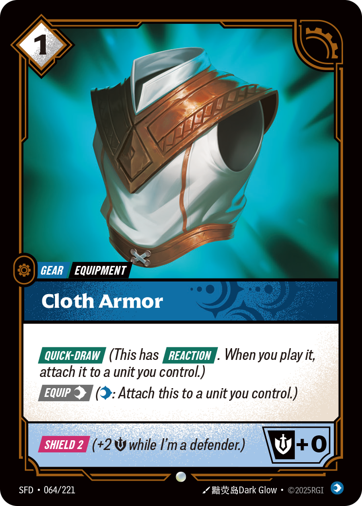 Cloth Armor SFD-064 Riftbound card